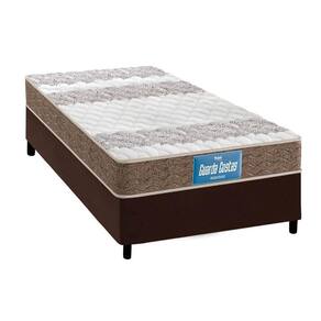 Cama Box Solteiro: Colchão Anatômico Probel D33/EP Guarda Costas Próintense Double Face + Base CRC Courano Brown(88x188)