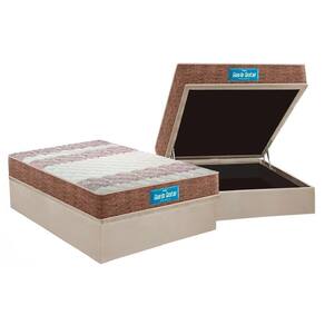 Cama Box Baú Casal: Colchão Anatômico Probel D33 / EP Guarda Costas PróIntense Plus Double Face + Base CRC Suede Clean(138x188)