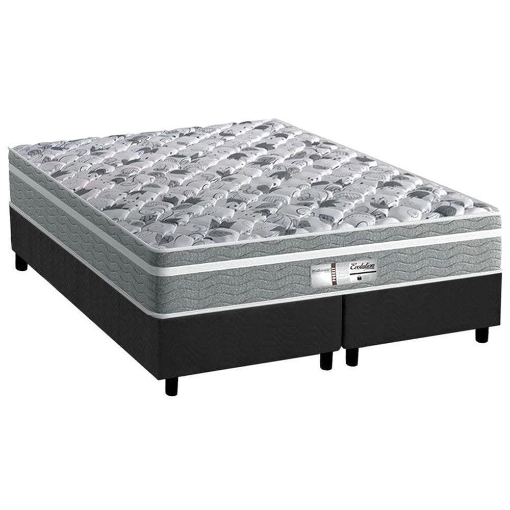 Cama Box Queen: Colchão Molas MasterPocket Ensacadas Probel Evolution + Base CRC Suede Cinza(158x198)