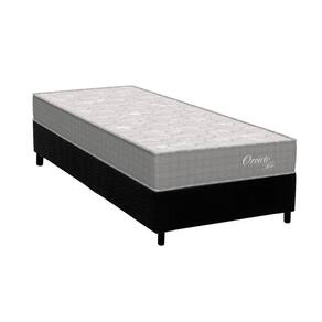 Cama Box Solteiro: Colchão Molas Ensacadas Orthoflex MasterPocket Orvieto Unic Face + Base CRC Suede Black(88x188)