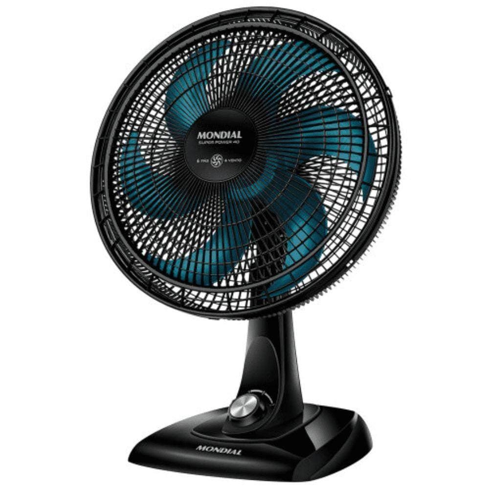 Vent 40cm Mondial Super Power Vsp-40-ap - 4412-01 Preto/azul 110 Volts