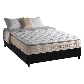 Cama Box Casal: Colchão Molas Anjos MasterPocket Ensacadas Confortable + Base CRC Suede Preto(138x188)