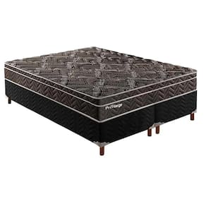 Cama Box Queen: Colchão Molas Paropas MasterPocket Ensacadas Privilege + Base CRC Suede Black(158x198x24)