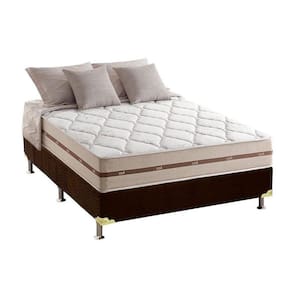 Cama Box Casal: Colchão Molas Ensacadas Anjos MasterPocket Classic + Base CRC Suede Brown(138x188)