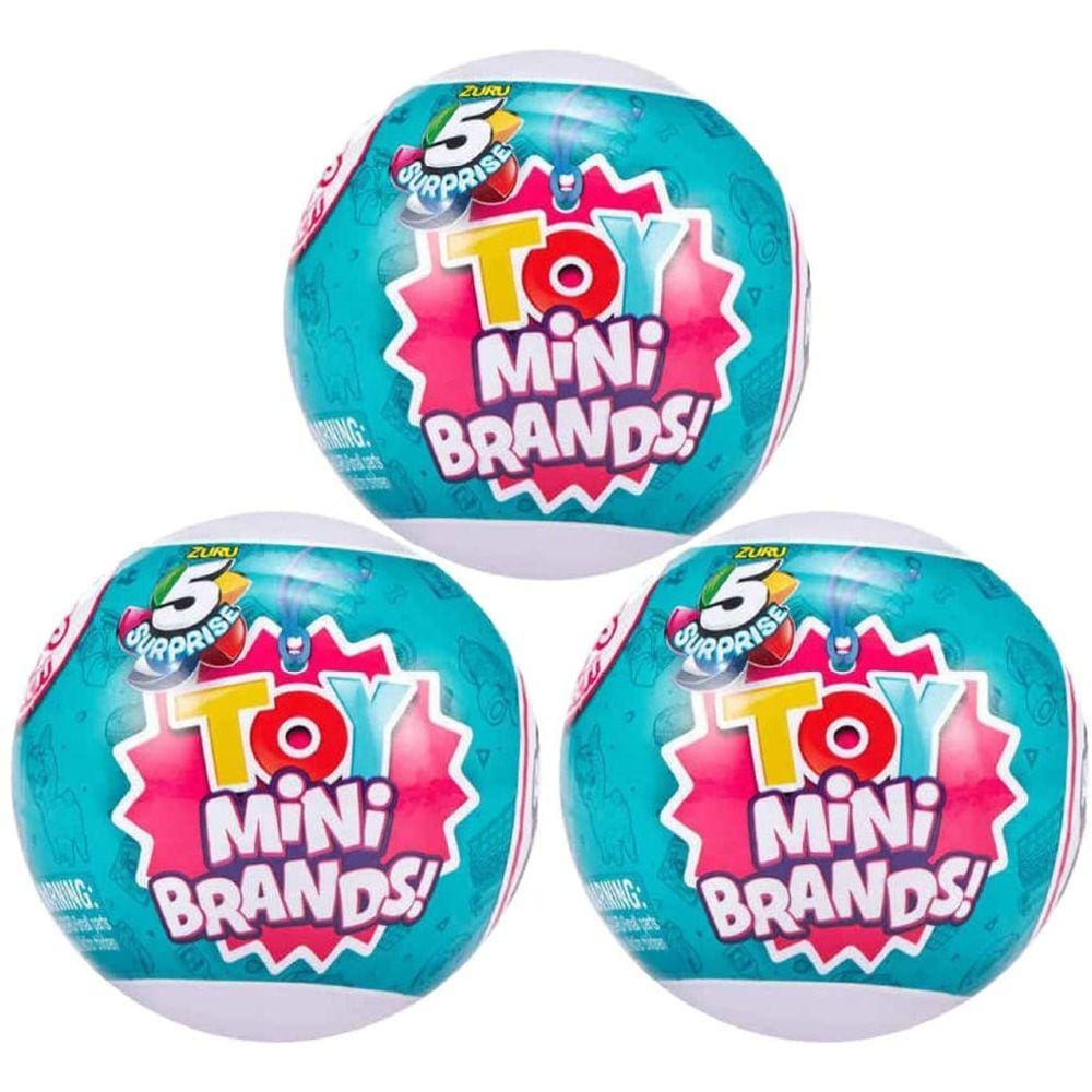 5 Cápsula de Mistério de Brinquedos Desarumado Cápsula Real Miniatura Marcas De Brinquedo Colecionável (3 Pacote) por Zuru - Série 3