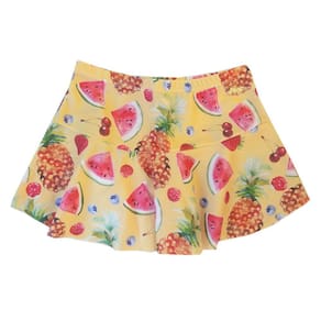 Saia de Praia Infantil Frutas Amarela Everly