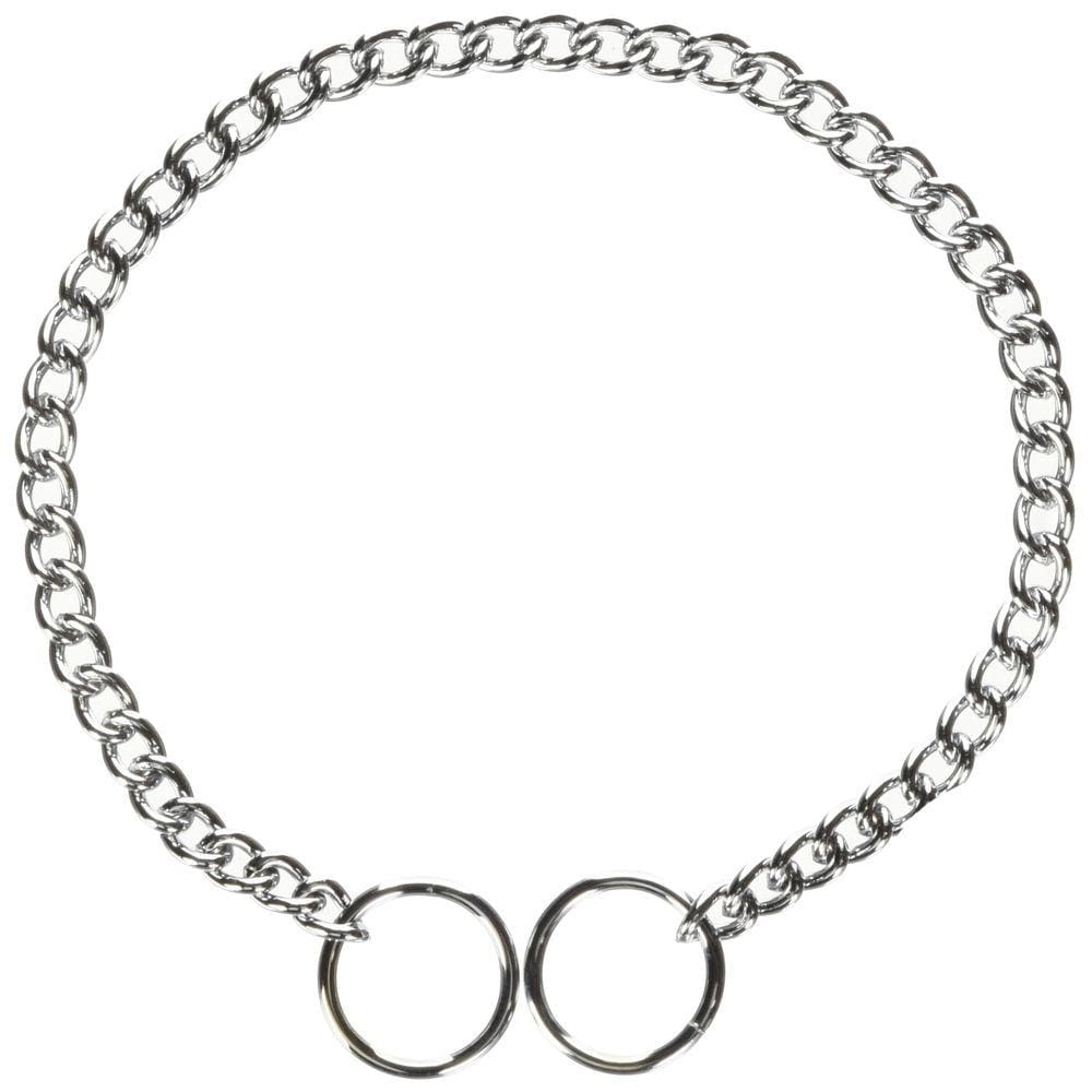 Coleira para cães Hamilton Fine Choke Chain de 36 cm de aço para treinamento