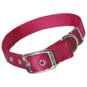 Coleira para cães Hamilton Thick Nylon Deluxe Double Red 2,54x60,96