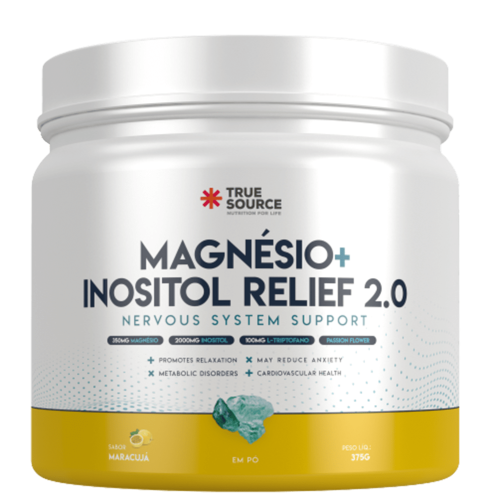 Kit 2X: Magnésio + Inositol Relief 2.0 Maracujá True Source 375g
