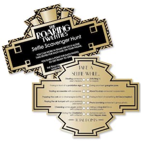 Jogo de festa Big Dot of Happiness Roaring 20`s Selfie Scavenge