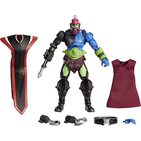 Masters of the Universe Masterverse Revelation Trap Jaw Action Figure com mais de 30 articuladas articuladas, Mãos Permutáveis & 3 Acessórios de Batal