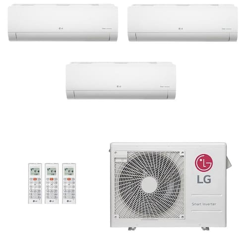 Ar-Condicionado Multi Split Inverter LG 24.000 (2x Evap HW 9.000 + 1x Evap HW 18.000) Quente/Frio 220V