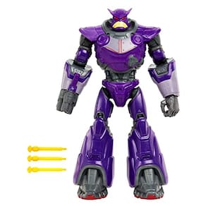 Disney Pixar Lightyear Large Scale Blaster Attack Zurg Action Figure, 12 Inch Scale, 11 Movable Joints, Lights Sounds Blaster Projectiles, 4 Years & U