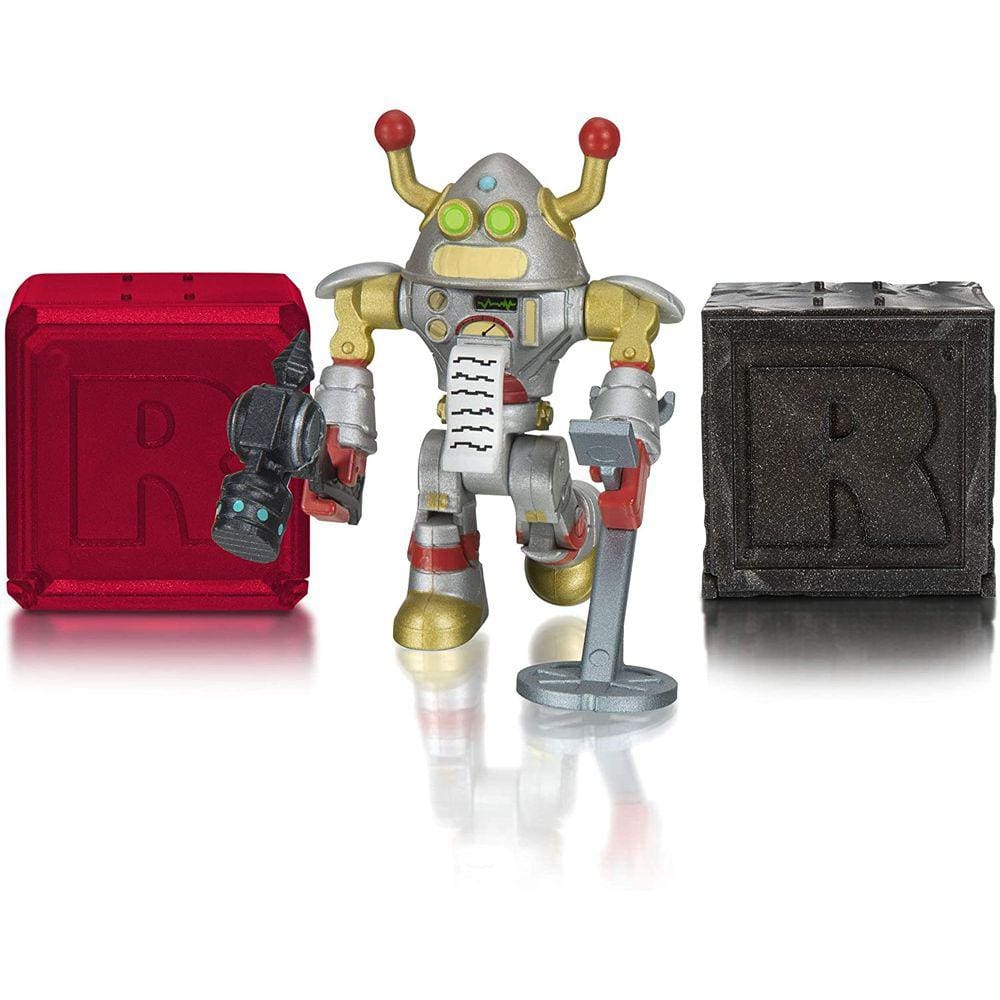 Roblox Action Collection - Brainbot 3000 Figure Pack + Two Mystery Figure Bundle [Inclui 3 Itens Virtuais Exclusivos]