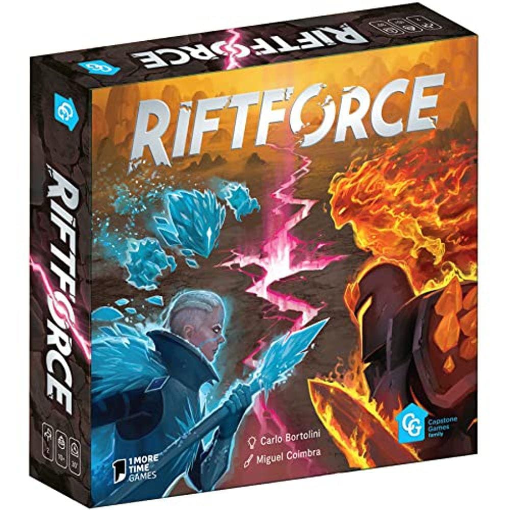 Jogos Capstone: Riftforce, jogo de tabuleiro de estratégia, 3 ações diferentes para escolher ao planejar sua estratégia, tempo de jogo de 30 minutos,