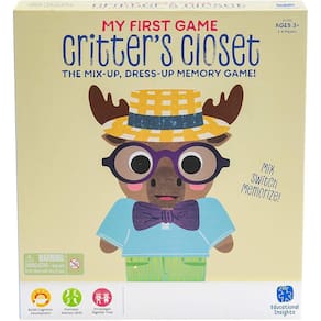 Insights Educacionais Meu Primeiro Jogo: Armário de Bichos, Primeiro Jogo de Memória, Brinquedos Infantis, Idade 3+