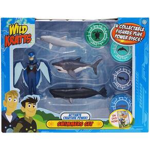 Conjunto de Figuras de Ação Wild Kratts 4-Pack - Ativar Poder das Criaturas - Nadadores