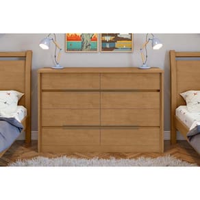 Cômoda Infantil Urban c/ 8 Gavetas Rovere/Amêndoa - Lopas