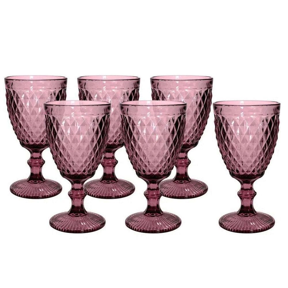 Jogo Com 6 Taças Decoradas 300Ml