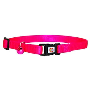 Coleira de gato Hamilton ajustável Break-A-Way Safety rosa choque