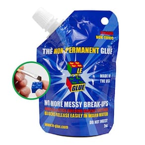 Le Glue Temporary Glue – Adesivo não permanente para blocos de construção de plástico, sem mais quebras confusas – Fórmula segura e não tóxica – Como