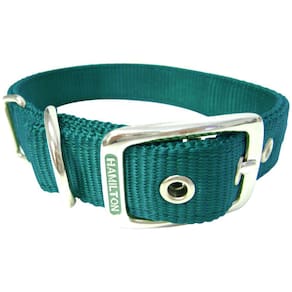 Coleira para cães Hamilton Thick Nylon Deluxe 2,5 cm x 60 cm cinza escuro