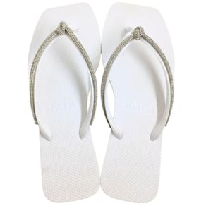 Chinelo de Dedo Feminino Casual Bico Quadrado com Strass Sua Cia 8503.17003