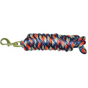 Lead Hamilton Poly com Bolt Snap vermelho/azul marinho/castanho 5/8 x 10 pés