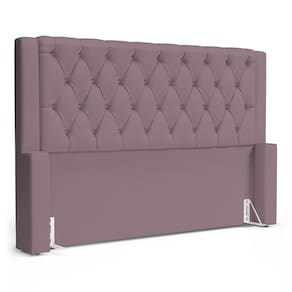 Cabeceira Cama Box Casal Padrão Atena 160cm Capitonê com Frame Veludo Rosê - Desk Design