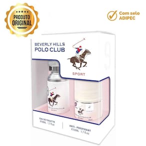 Kit Perfume Beverly Hills Polo Club Sport 9 Men EDT 50ml + Deodorant Roll On