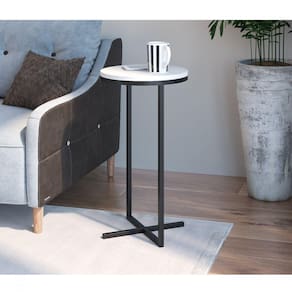 Mesa Lateral Volpi Alta Artesano Branco / Preto