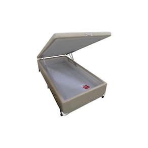 Cama Box Baú Solteiro Linho Clean (78x188x35) - Castor