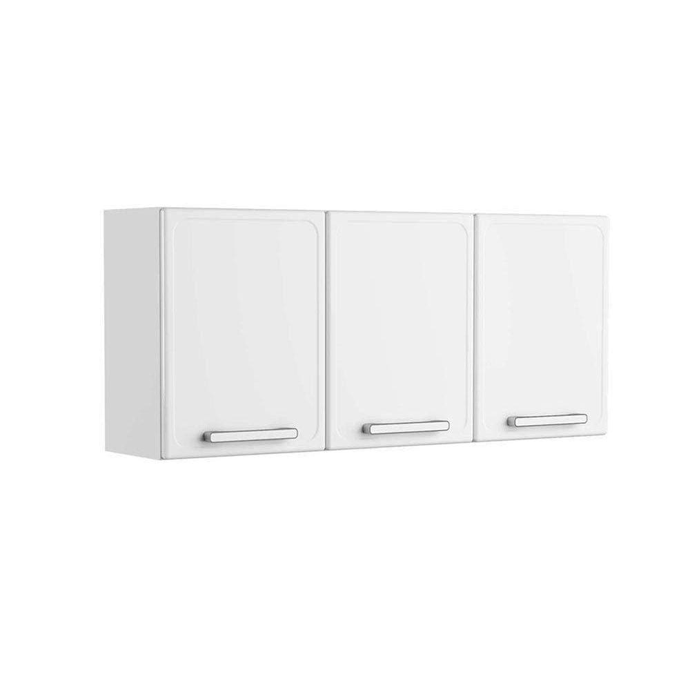 Armário Aéreo p/ Cozinha Gourmet 7008 c/ 3 Portas 120cm Branco - Bertolini