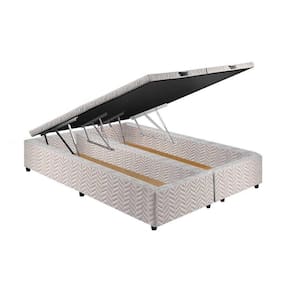 Cama Box Baú Queen Universal Tecido White (158x198x36) - Paropas