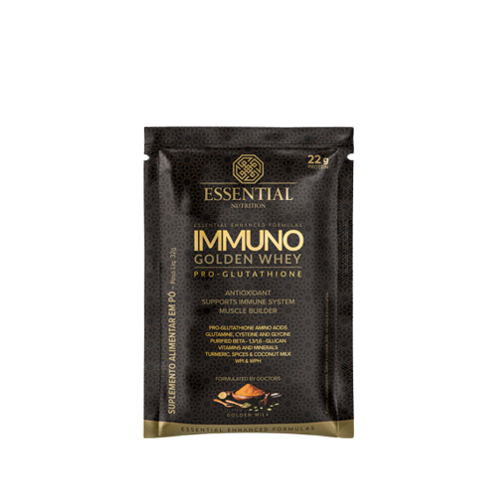 Kit 2X: Immuno Whey Golden Sachê Essential Nutrition 32g