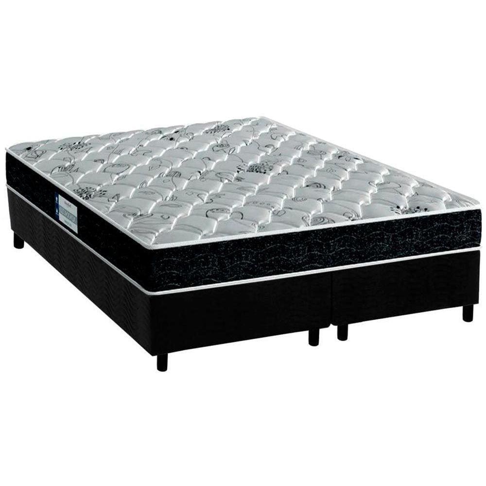 Cama Box Queen: Colchão Espuma Probel D45/EP Advanced Tech2000 + Base CRC Suede Black(158x198)
