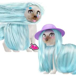 Failfix @ArteePup Total Makeover Pet Pack, 4,3 polegadas Fashion Pet com cabelo azul transformador e rosto e acessório (12820)