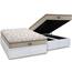 Cama Box Baú Queen: Colchão Ortopédico Probel D33 / AG65 Guarda Costas Extreme Resistence Pillow Top + Base CRC Courano White(158x198) - Blush