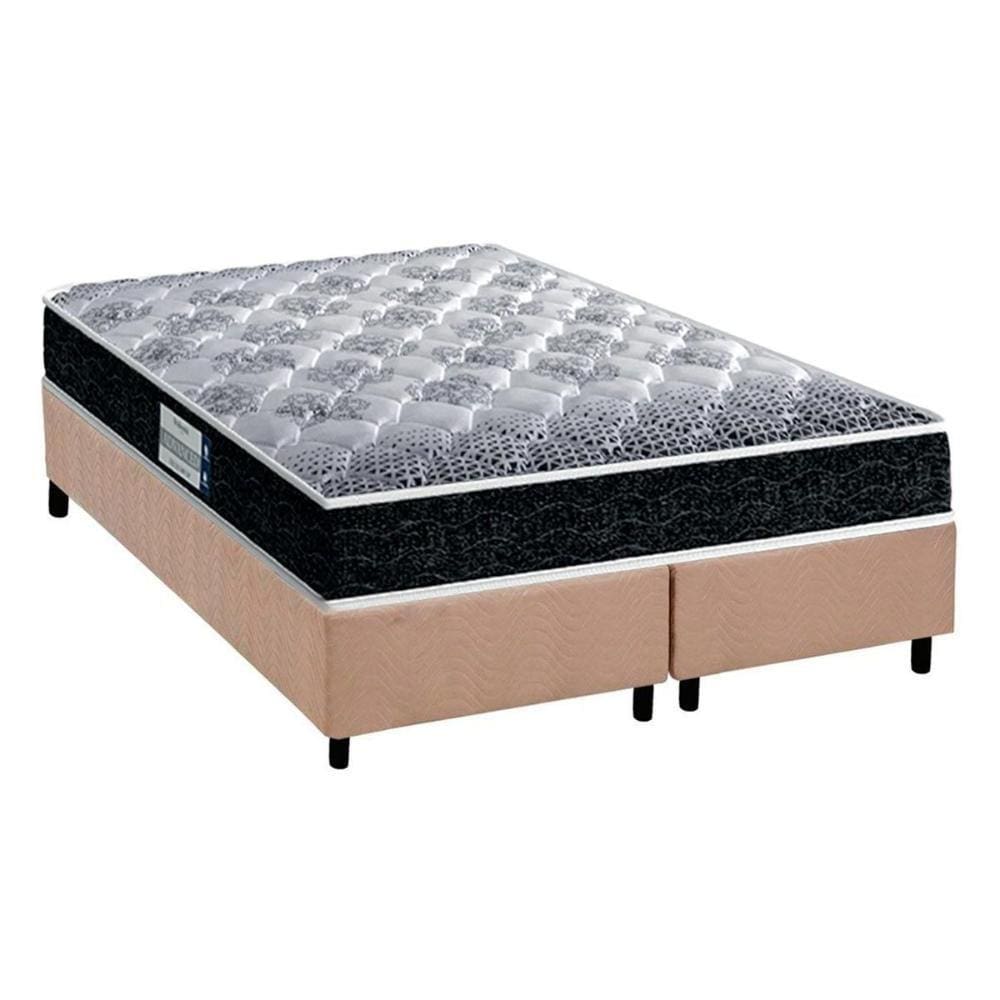 Cama Box Queen: Colchão Ortopédico Probel D33/EP Advanced Tech1500 Plus + Base CRC Suede Clean(158x198)