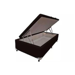 Cama Box Baú Solteiro Courano Brown New (78x188x35) - Castor