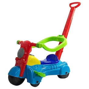 Brinquedo Moto Colorida Andador Baby Infantil Com Haste