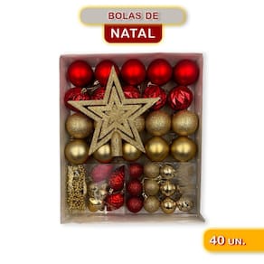 Kit Decoração De Árvore Completo - 40 Itens