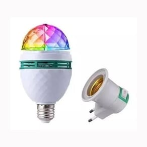 Lâmpada Giratória Rotativa Led Luz Colorida Maluca Bi-Volt