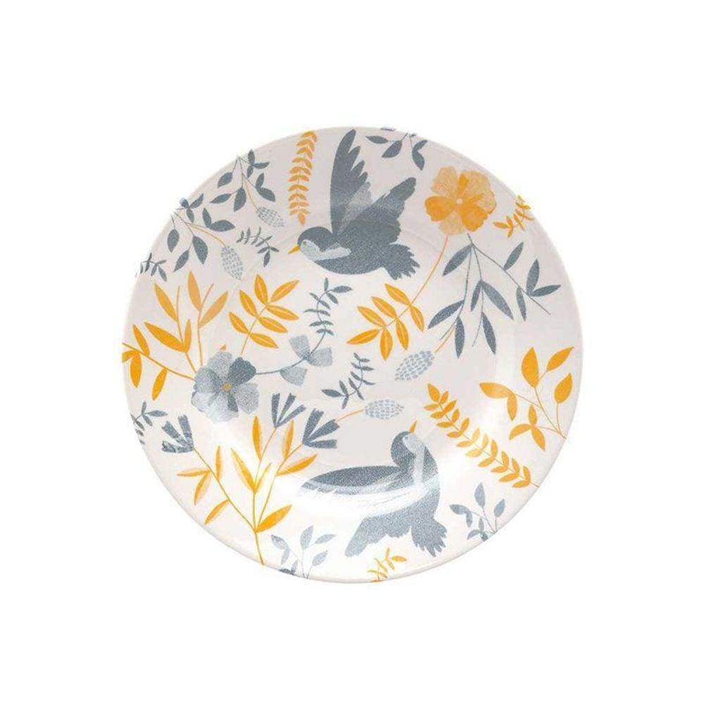 Jogo De 6 Pratos Sobremesa 18 Cm Donna Bem-Te-Vi