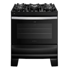Fogão 5B Com Mesa De Vidro Atlas Agile Up Glass Preto Bivolt