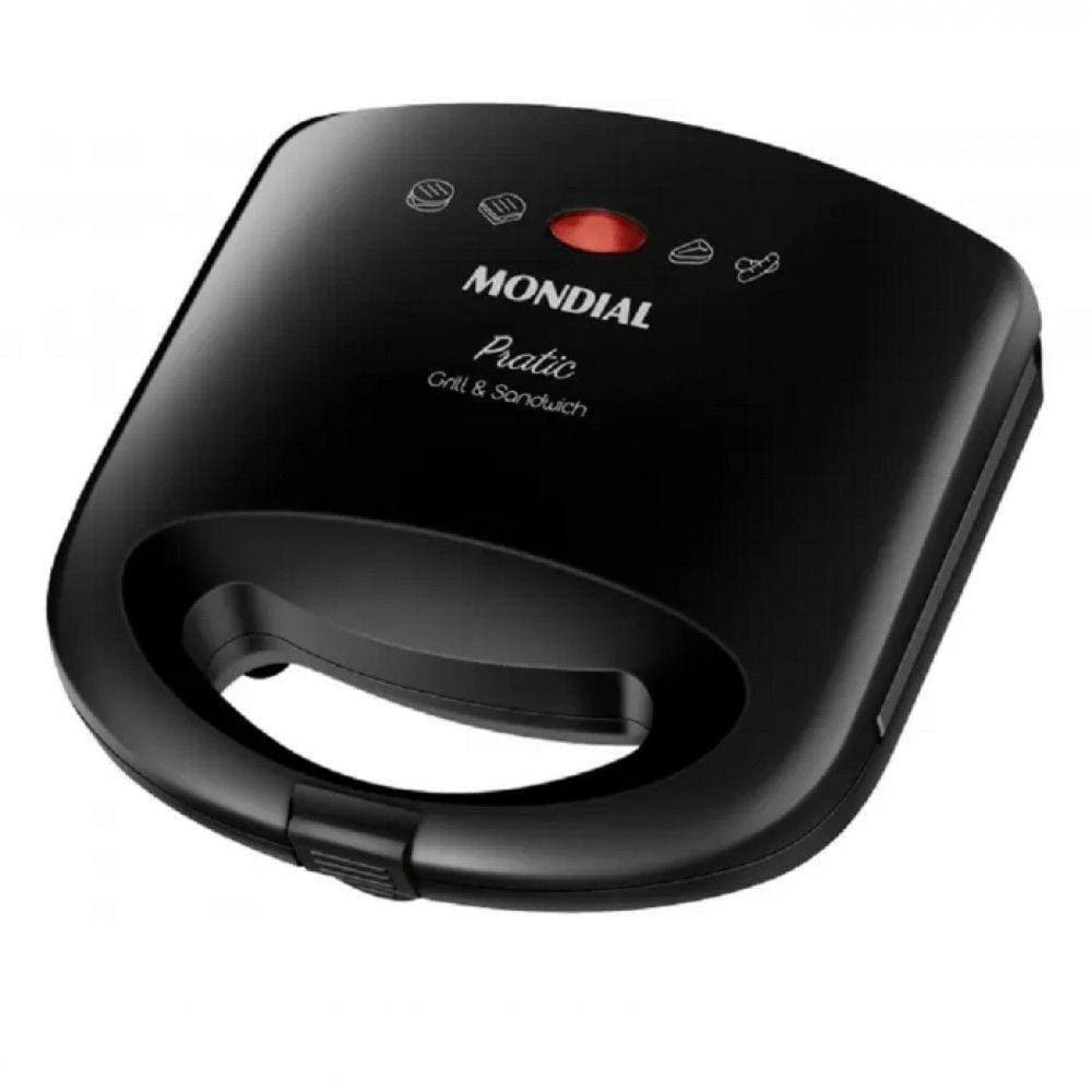 Gril E Sanduicheira Mondial 750w Sn-01 Preto 110v