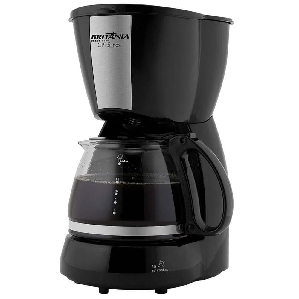 Cafeteira Elétrica Cp15 Britânia 15 Xícaras Preto Inox 127v