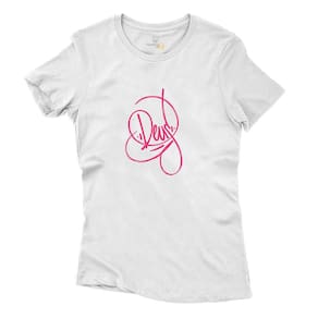 Camiseta 100% Algodao Feminina Frase Deus Otima Qualidade
