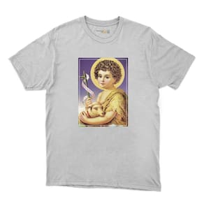 Camiseta São Joao Batista Santo Masculina Algodao Igreja Louvor Gola Redonda