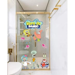 Adesivo Para Box Hora Do Banho - Bob Esponja